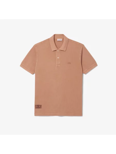 Классическое поло Lacoste коричневое