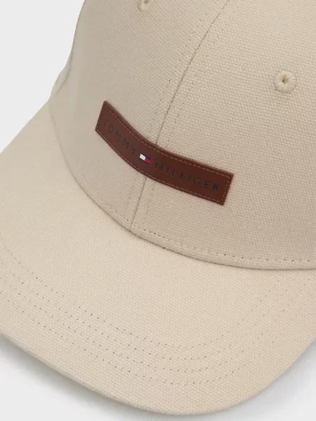 Кепка Tommy Hilfiger з канвасу бежева