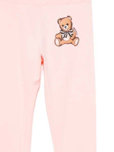 Legginsy dziecięce Moschino różowe
