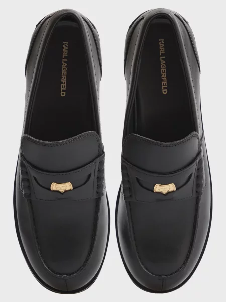 Кожаные лоферы Karl Lagerfeld черные