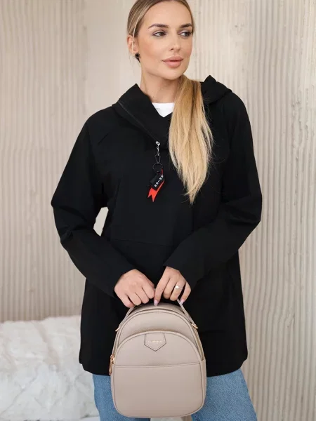 Tunică Kesi cu glugă negru