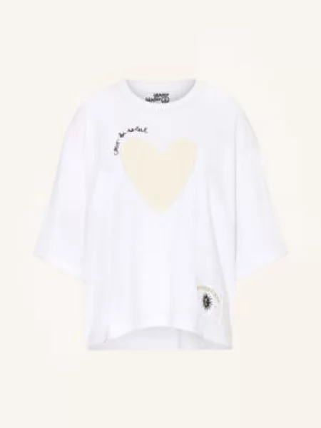 Yippie Hippie Koszulka Z Frotte weiss biała