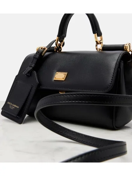 Geanta de piele Dolce&gabbana din piele negru