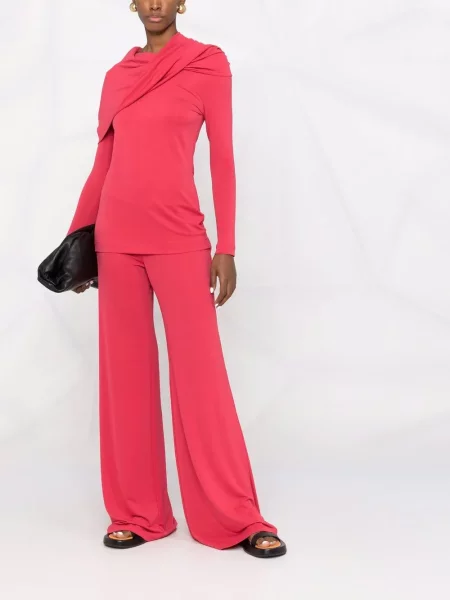 Pantaloni Alberta Ferretti roz