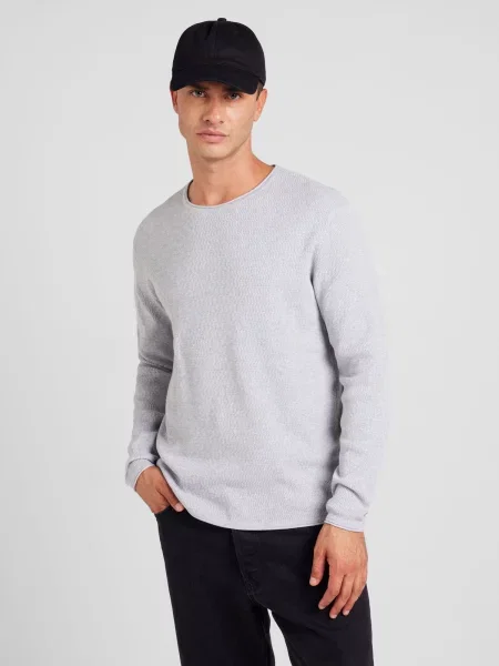 TOM TAILOR DENIM Pulover svetlo siva