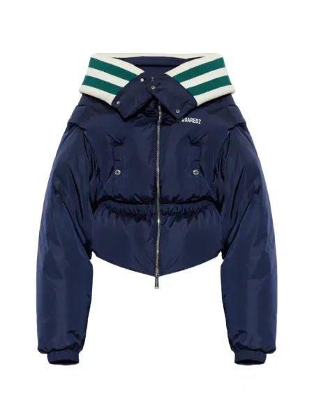 Gulerat geacă cu puf Dsquared2 albastru