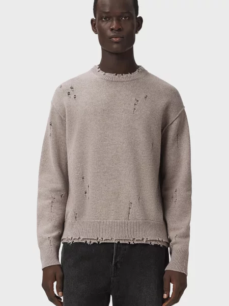 Вовняний светр Allsaints бежевий