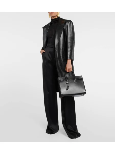 Bőr bőr táska Saint Laurent fekete