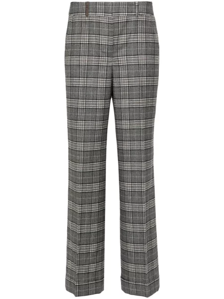 Pantaloni Peserico în carouri gri