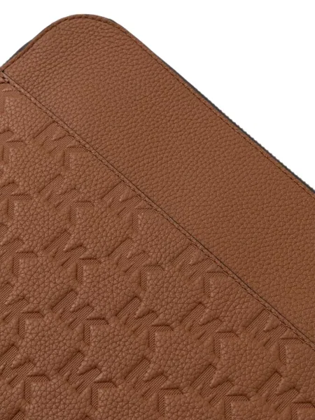 Bőr táska Michael Kors autogrammal barna