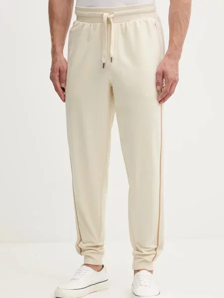 Bombažen spodnji del trenirke BOSS bež