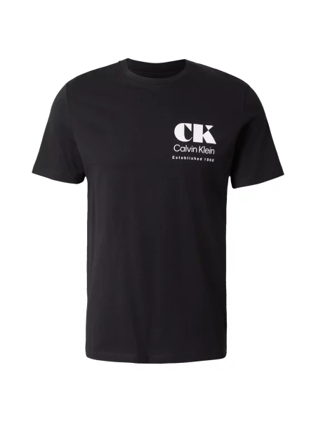 Μπλούζα Calvin Klein Jeans με αυτόγραφο λευκό