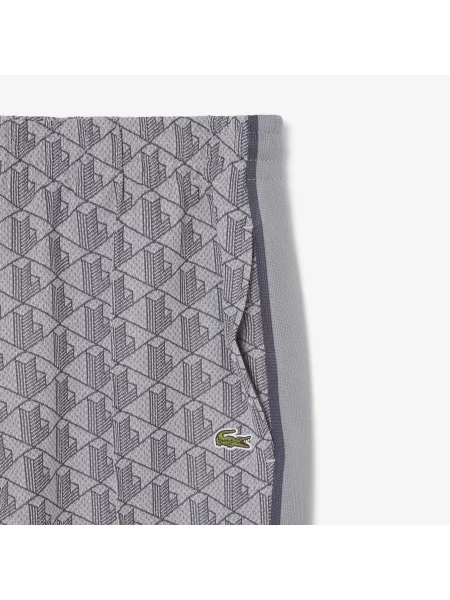 Lacoste Spodnie Dresowe Z Monogramem Paris Jasnoszare szary