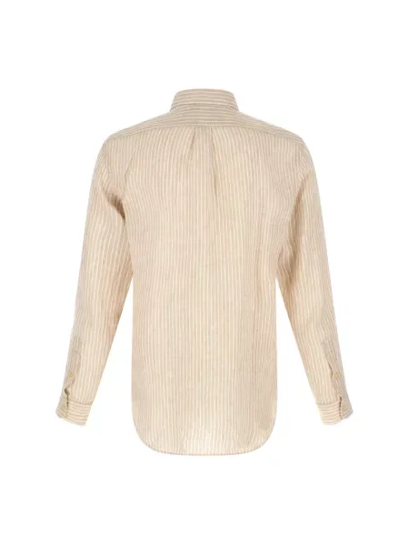 Koszula casualowa o kroju regular fit z czystego lnu Polo Ralph Lauren beżowa