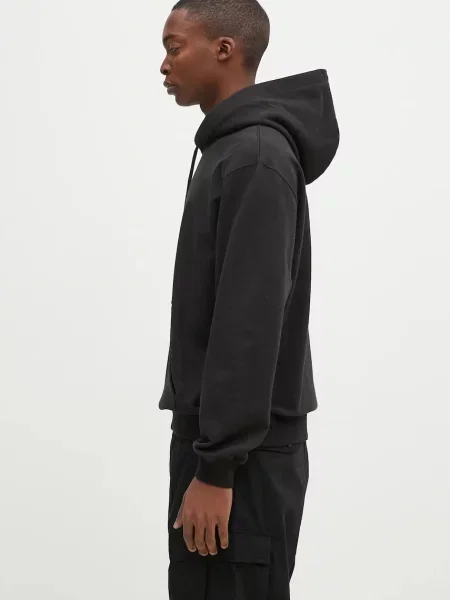 Свитер Maharishi с капюшоном с аппликацией черный