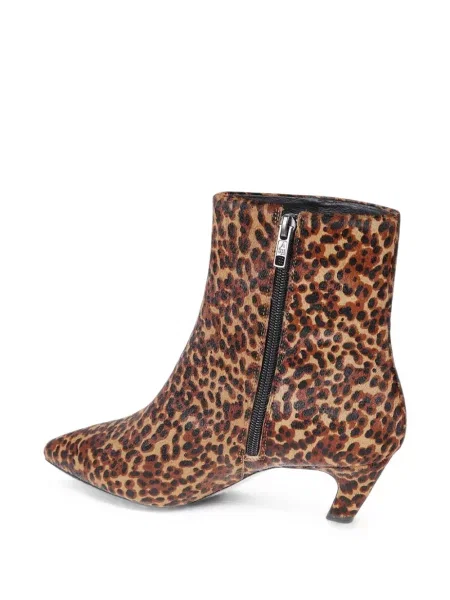 Cizme scurte Ash cu imagine cu model leopard maro