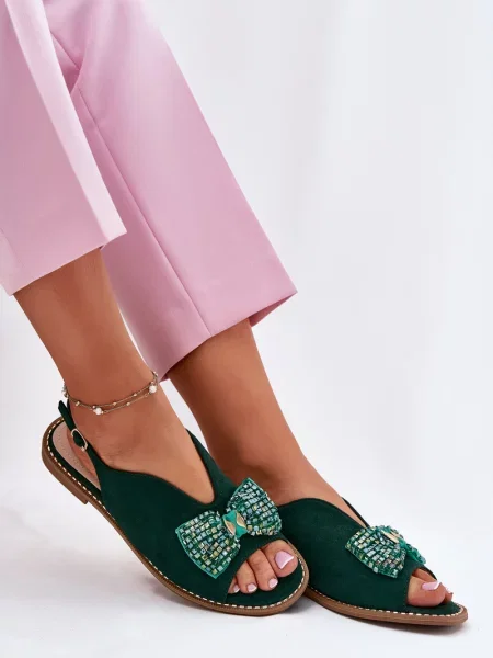 Sandali S. Barski z lokom brez pet zelena