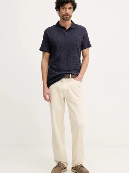 Barbour polo Westerdale gładki granatowy