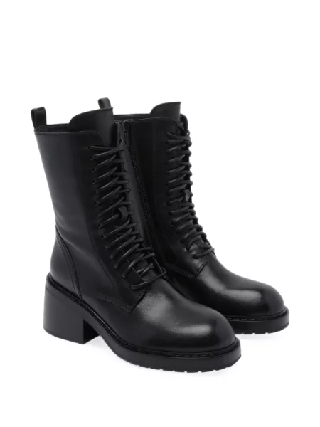 Боти до глезена Ann Demeulemeester с връзки с дантела черно