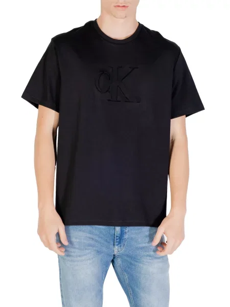 Calvin Klein Jeans T-shirt Deboss Mono Graphic Regular Fit crna
