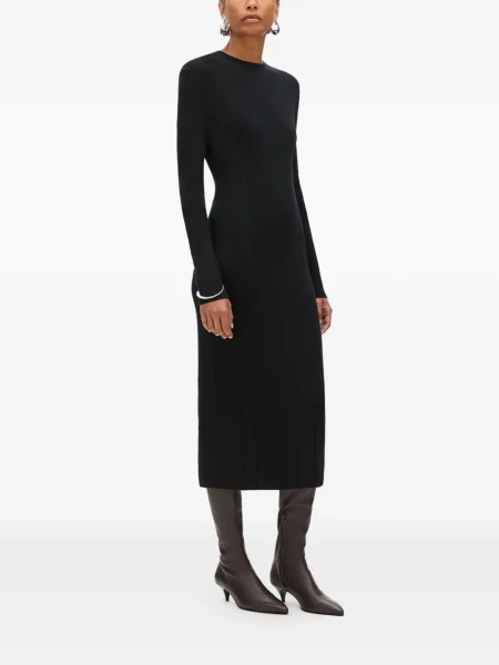 Rochie midi Another Tomorrow negru