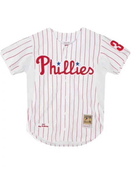 Cămașă Mitchell & Ness din jerseu alb