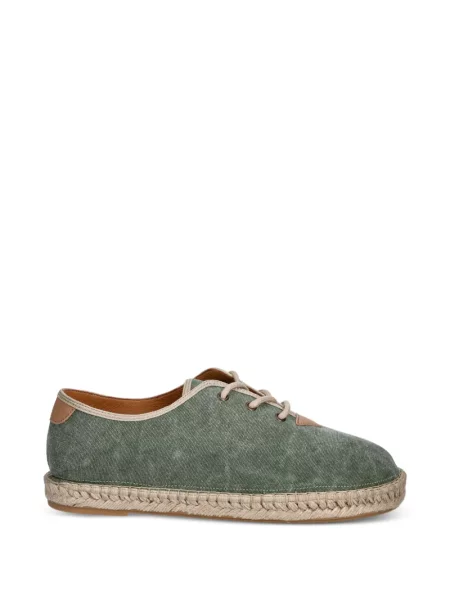 Espadrile Fly London cu șireturi din dantelă verde