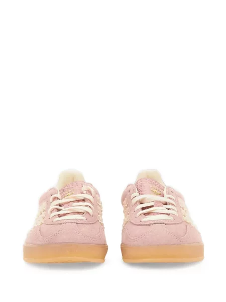 Sneakerși Adidas Samba cu dungi din piele de căprioară alb