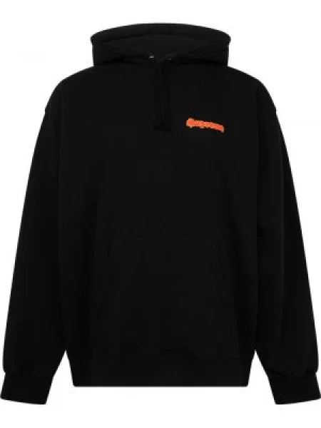 Hanorac cu glugă Supreme cu imagine negru