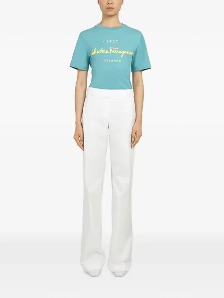 Pantaloni Ferragamo alb
