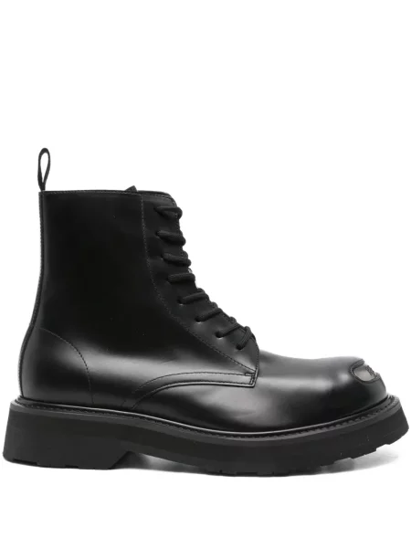 Botine Kenzo cu șireturi din piele negru