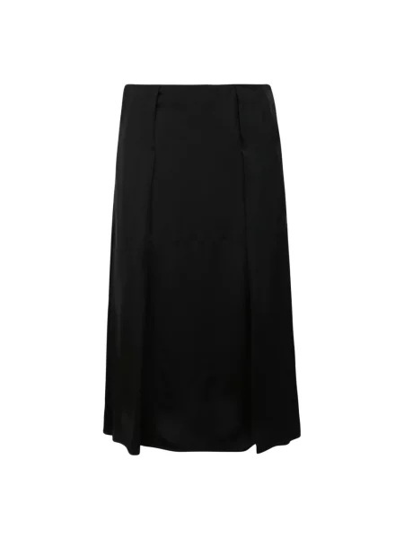 Spódnica midi Jil Sander z wysoką talią czarna