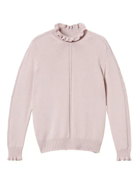 Pulover Twinset cu volane roz