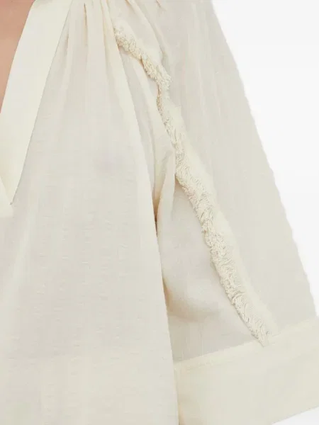 Bluza Day Birger Et Mikkelsen na rese s V-izrezom bijela