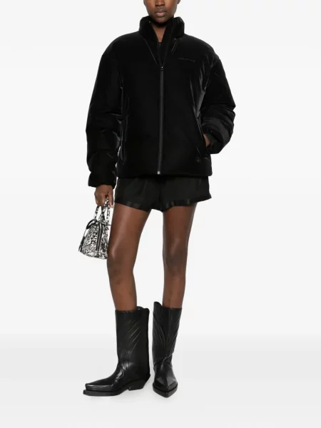 Geacă cu puf Alexander Wang de catifea negru
