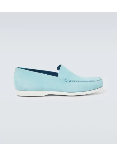 Loaferke Manolo Blahnik iz semiša modra