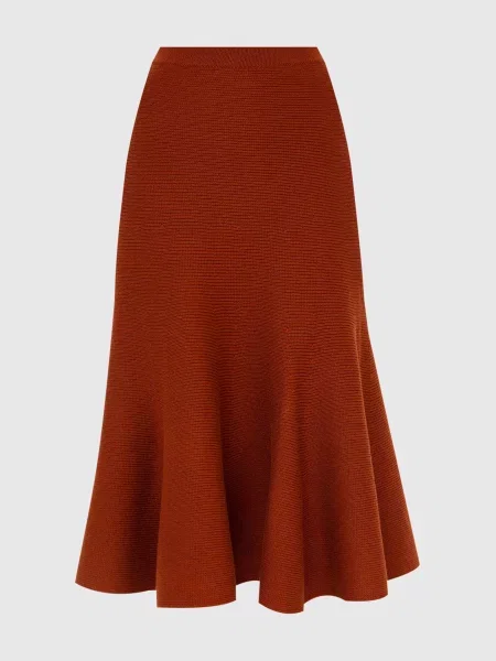 Теракотова спідниця Olive з вовни мериноса Gabriela Hearst помаранчева