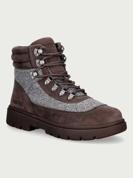 Moon Boot Kotníkové boty MB COMBAT BOOT FELT hnědé