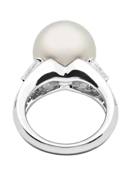 Inel Mikimoto alb