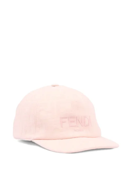 Czapka z daszkiem dziecięca Fendi różowa