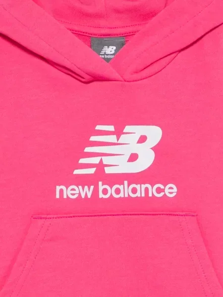 Bluza z kapturem dziecięca New Balance różowa