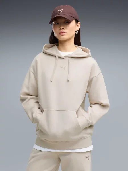 Худи Puma с лого бежевое
