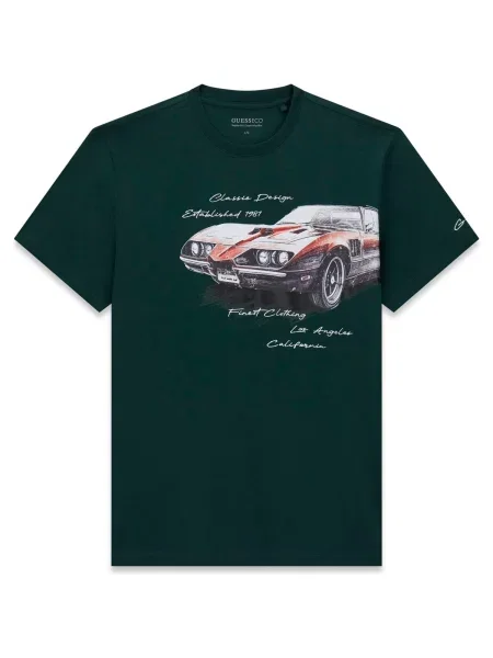 Guess Tricou închis verde
