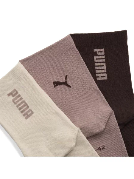 Krótkie skarpety PUMA Unisex 3 pary Akcesoria beżowy