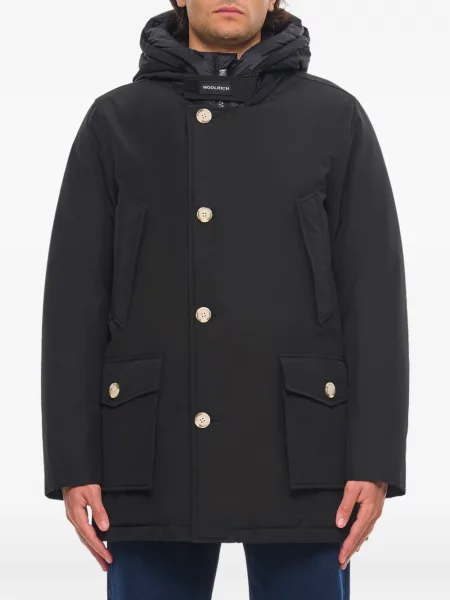 Palton Woolrich cu glugă negru