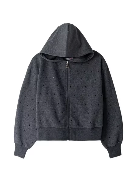 Bluza z kapturem dziecięca Patrizia Pepe Girl szara