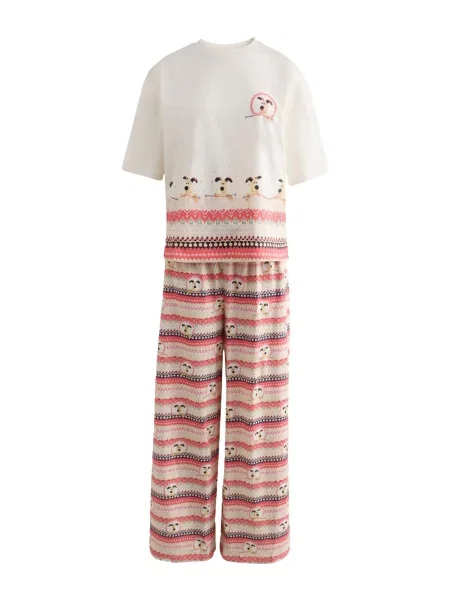 Cath Kidston Pijama Wallace and Gromit mai multe culori roz