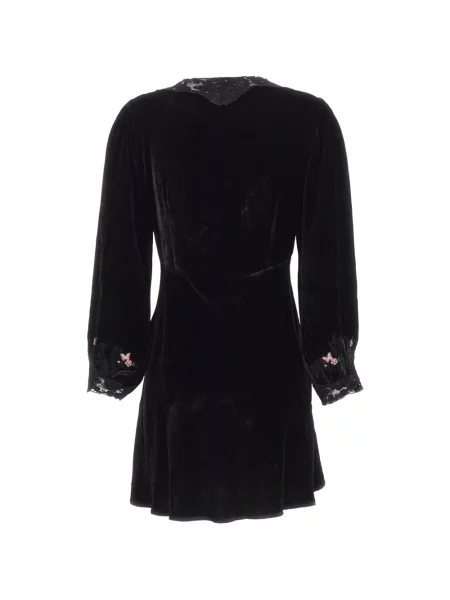 Rochie mini Rixo de catifea negru