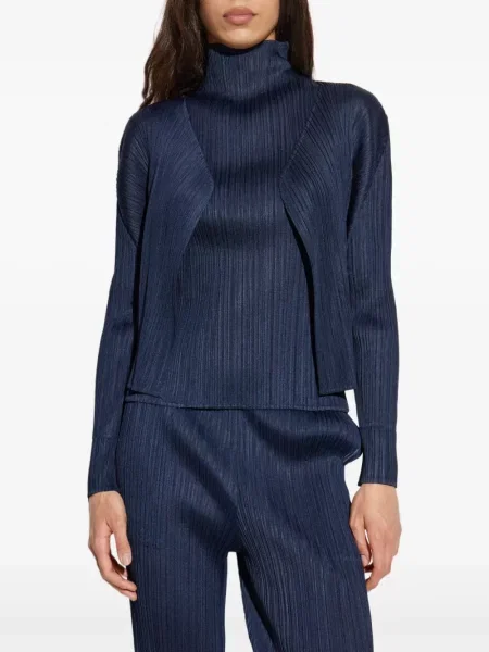 Cardigan Pleats Please Issey Miyake albastru