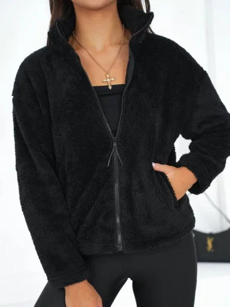 Geacă Factory Price din fleece negru